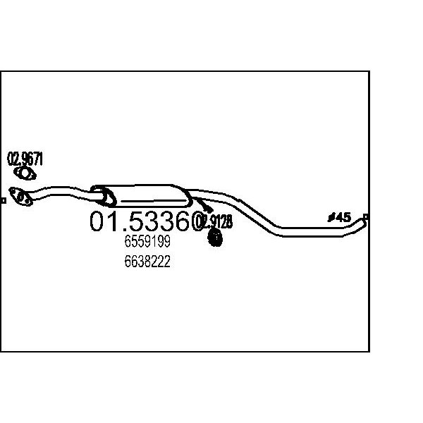 Marmitta centrale MTS 01.53360