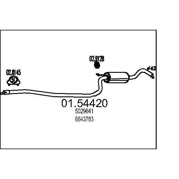 Marmitta centrale MTS 01.54420