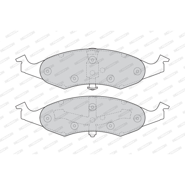 Kit di 4 pastiglie freno FERODO FDB1097