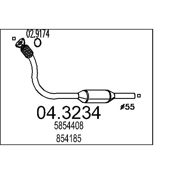 Catalizzatore MTS 04.3234