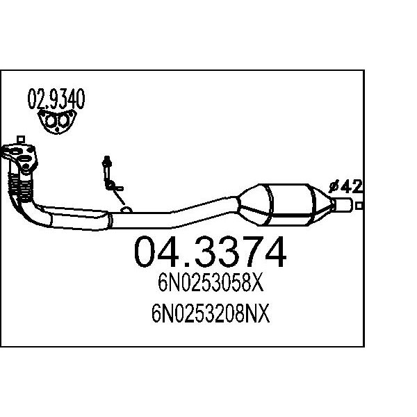 Catalizzatore MTS 04.3374
