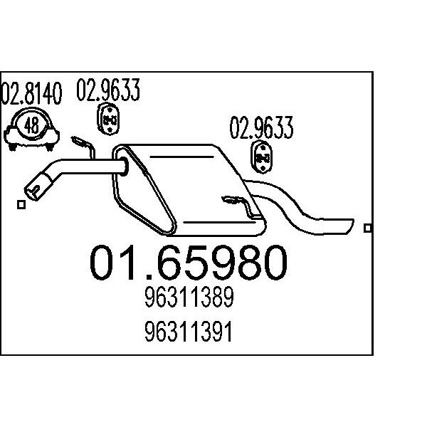 Silenziatore posteriore MTS 01.65980