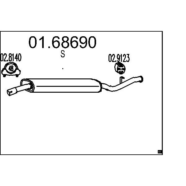 Silenziatore posteriore MTS 01.68690