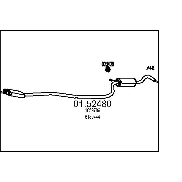 Marmitta centrale MTS 01.52480