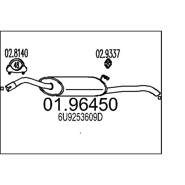 Silenziatore posteriore MTS 01.96450