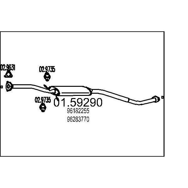 Marmitta centrale MTS 01.59290