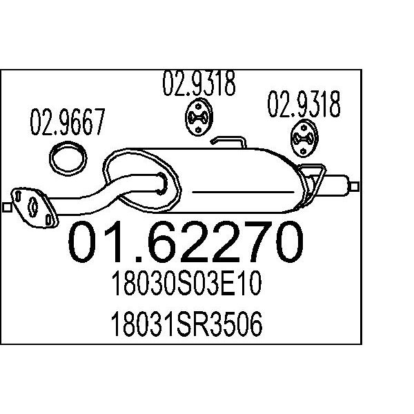 Silenziatore posteriore MTS 01.62270