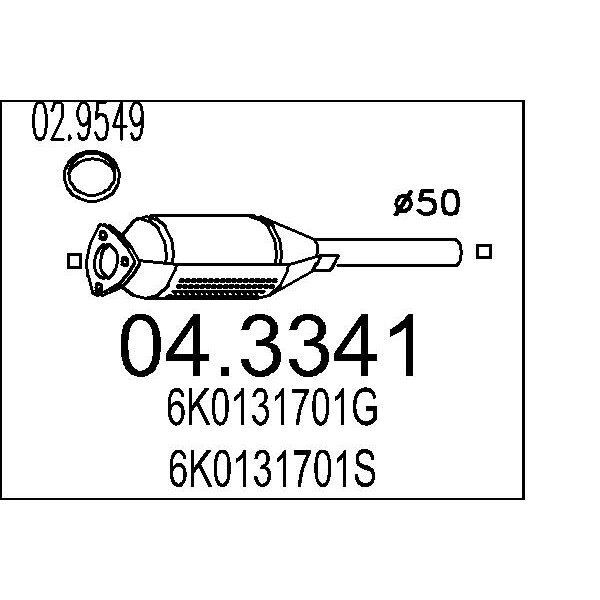 Catalizzatore MTS 04.3341