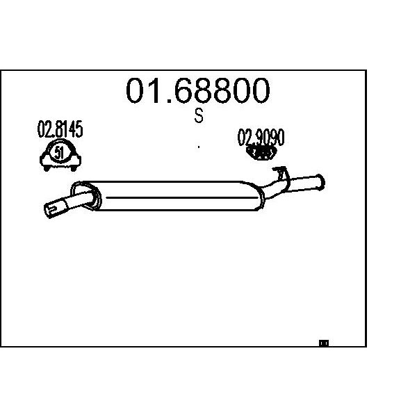 Silenziatore posteriore MTS 01.68800