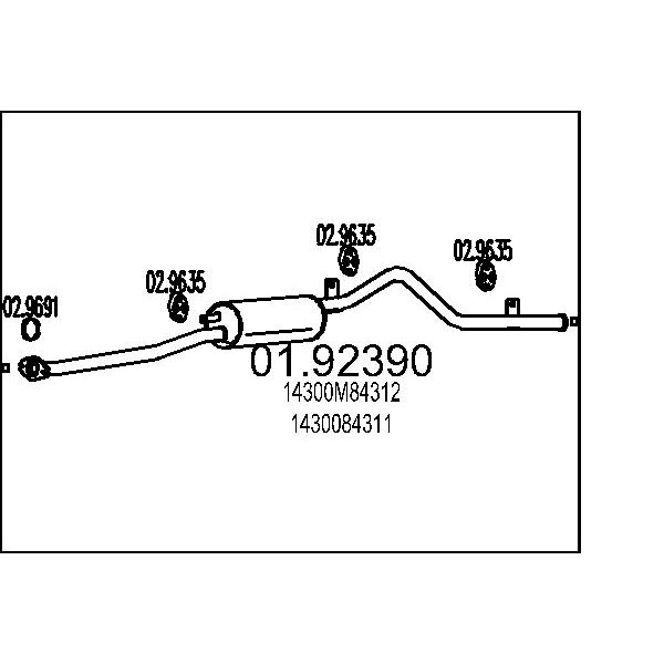 Silenziatore posteriore MTS 01.92390