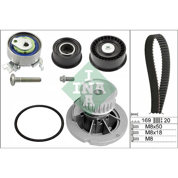 Kit distribuzione con pompa acqua INA 530 0078 30