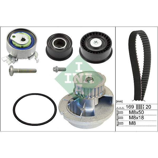 Kit distribuzione con pompa acqua INA 530 0078 30
