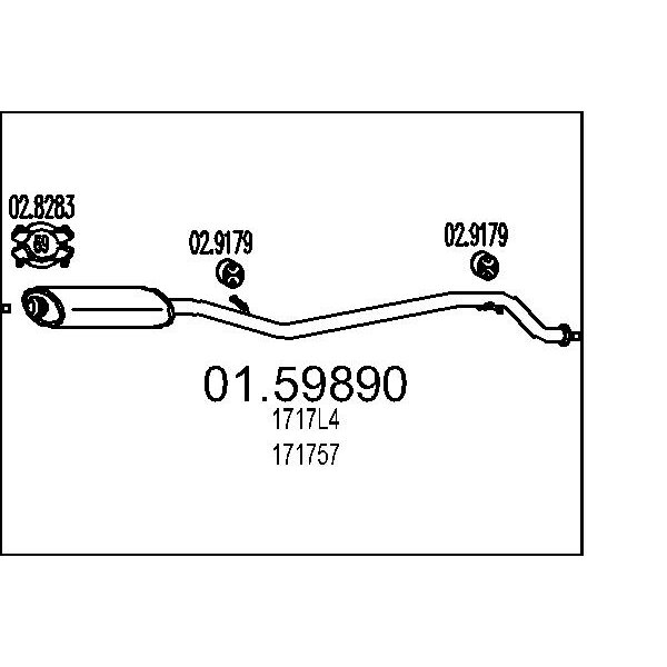 Marmitta centrale MTS 01.59890