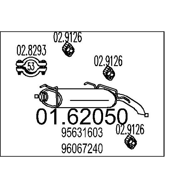 Silenziatore posteriore MTS 01.62050
