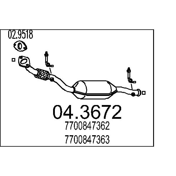 Catalizzatore MTS 04.3672