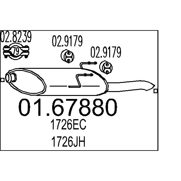 Silenziatore posteriore MTS 01.67880