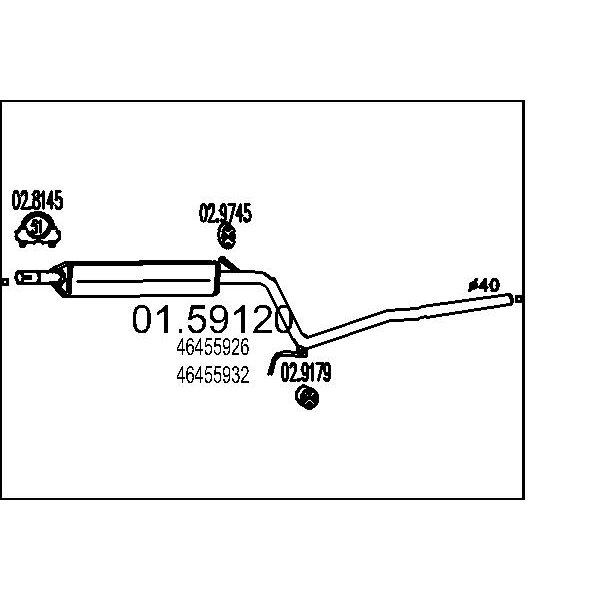 Marmitta centrale MTS 01.59120