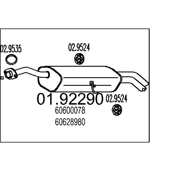Silenziatore posteriore MTS 01.92290