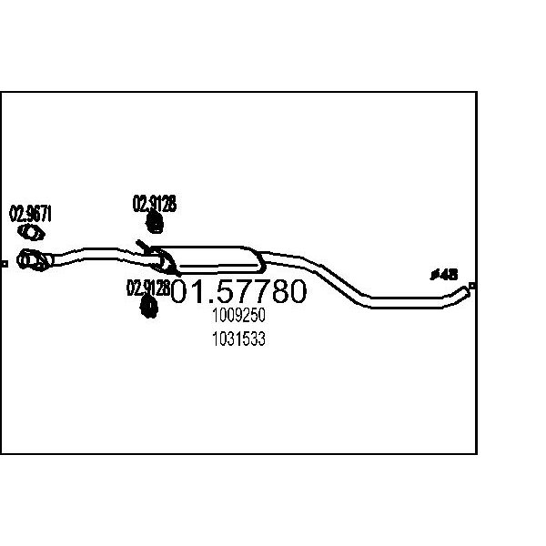 Marmitta centrale MTS 01.57780