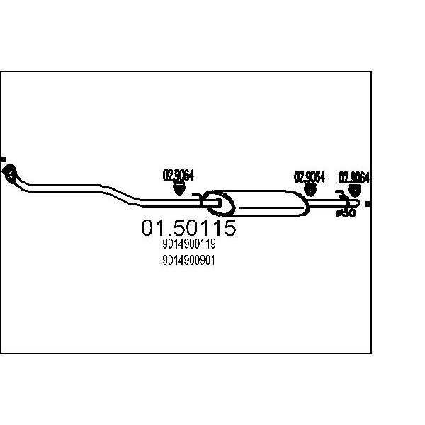 Marmitta centrale MTS 01.50115