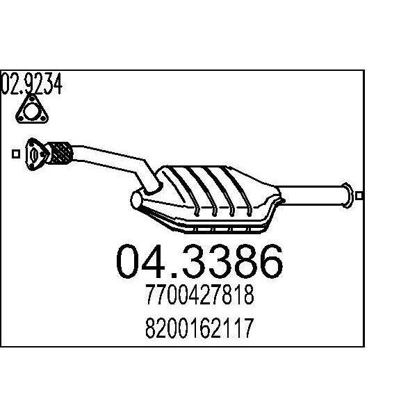 Catalizzatore MTS 04.3386