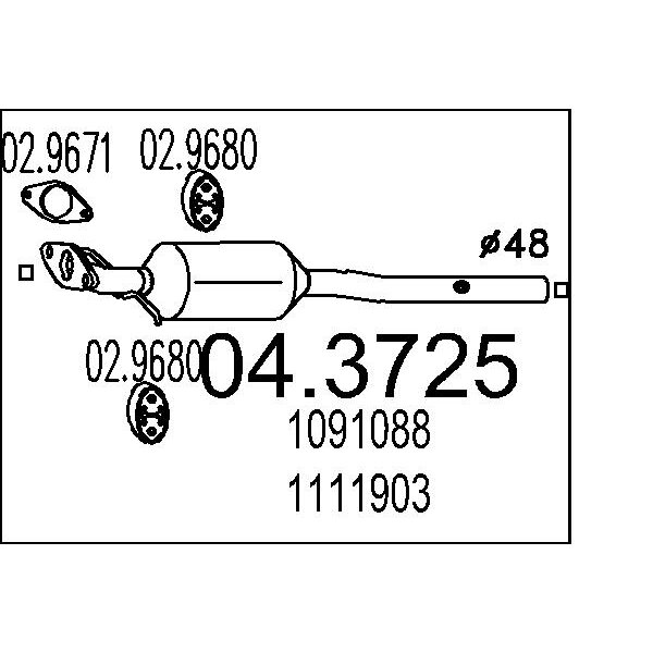 Catalizzatore MTS 04.3725