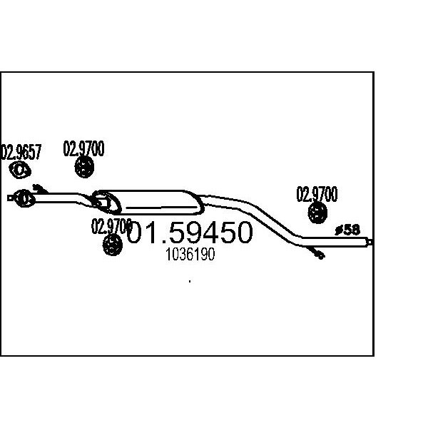 Marmitta centrale MTS 01.59450