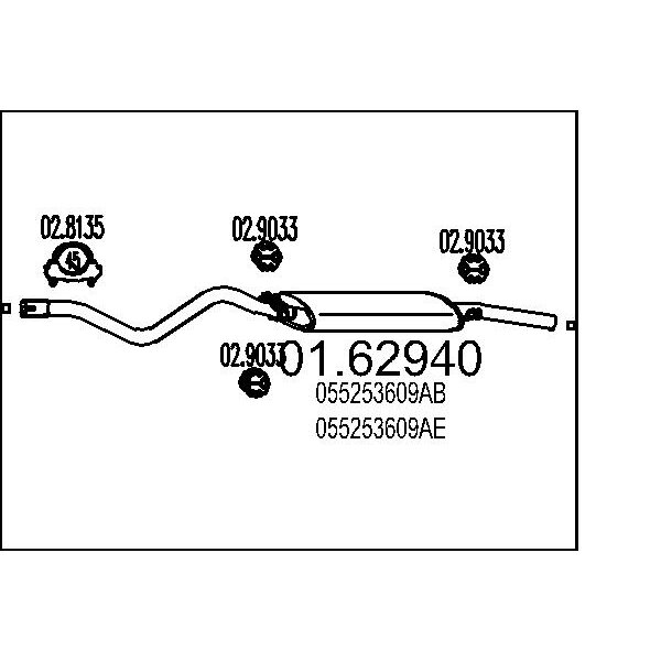 Silenziatore posteriore MTS 01.62940
