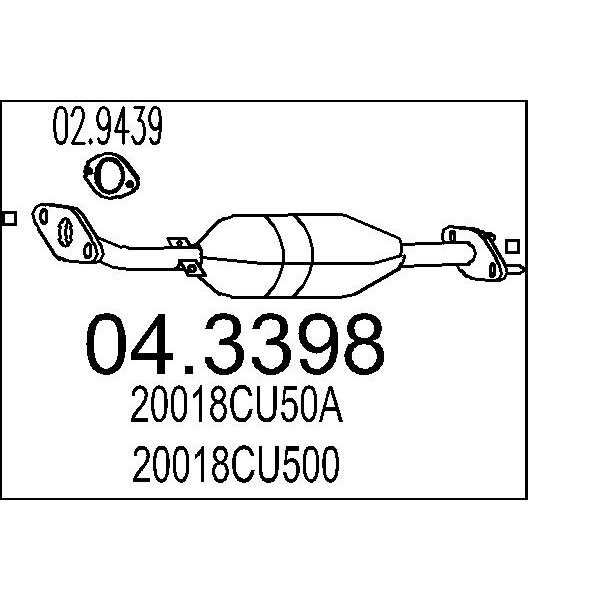 Catalizzatore MTS 04.3398