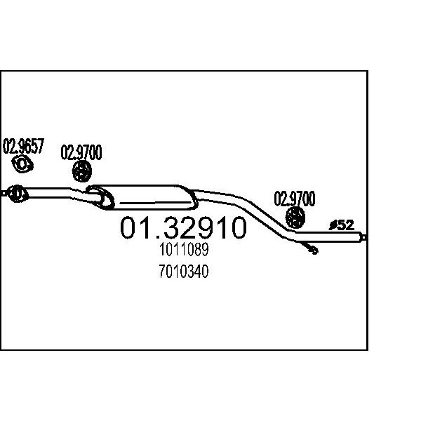 Marmitta centrale MTS 01.32910