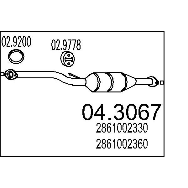 Catalizzatore MTS 04.3067