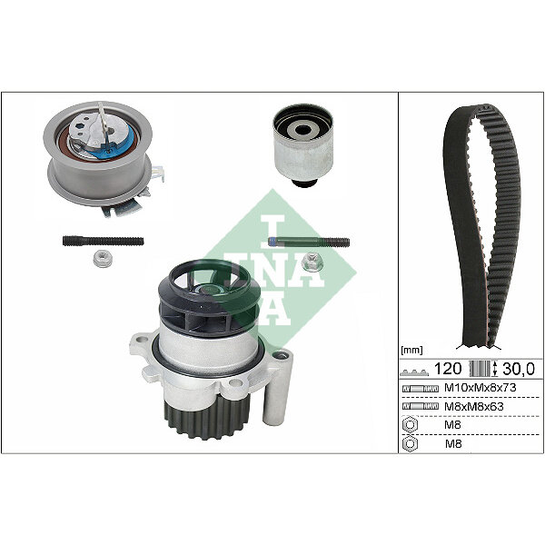 Kit distribuzione con pompa acqua INA 530 0201 30