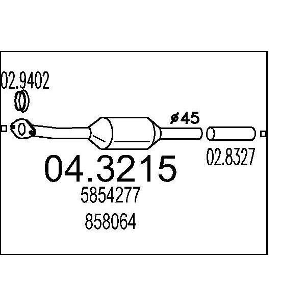 Catalizzatore MTS 04.3215