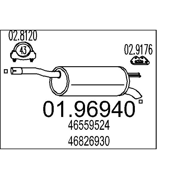 Silenziatore posteriore MTS 01.96940