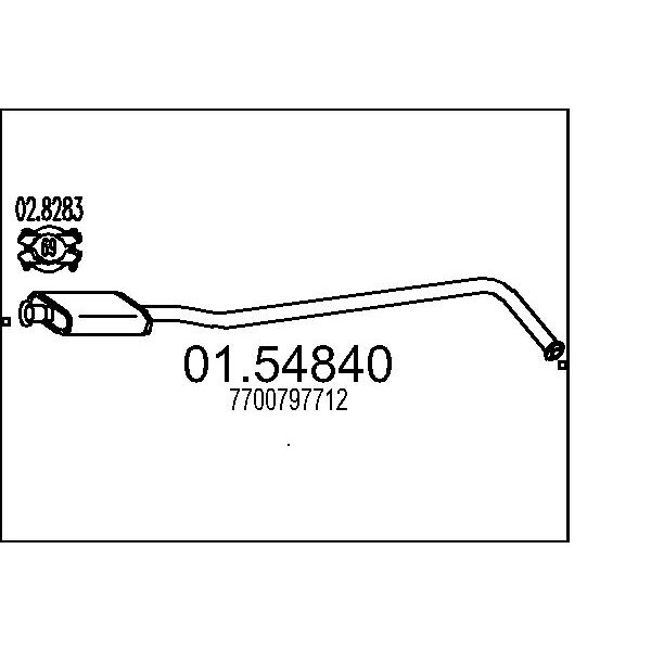 Marmitta centrale MTS 01.54840