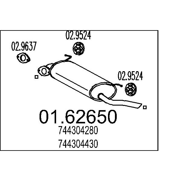 Silenziatore Posteriore Universale – 54.35.07 – Lunghezza 910 Mm, Peso 6,42 Kg – Ricambio Per Impianto Di Scarico - 4