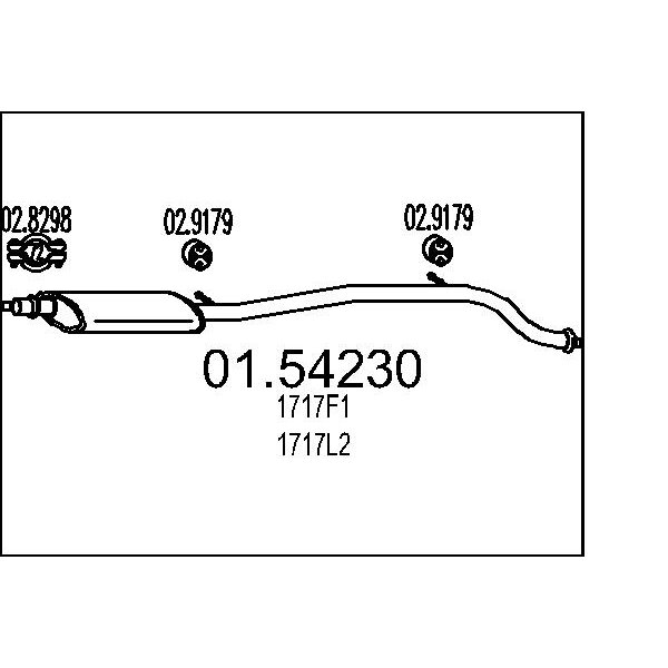 Marmitta centrale MTS 01.54230
