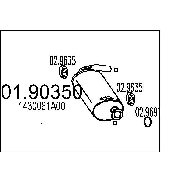 Silenziatore Posteriore per FORD FUSION 1.6 TDCi dal 12.2005