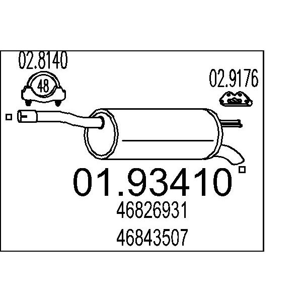 Silenziatore posteriore MTS 01.93410