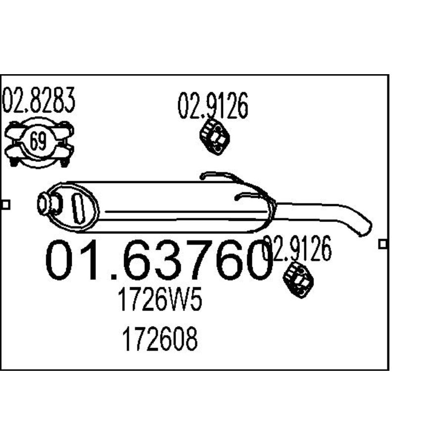 Silenziatore Posteriore MTS 01.62940 - Foto 2