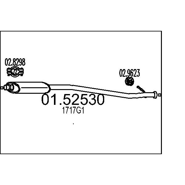 Marmitta centrale MTS 01.52530