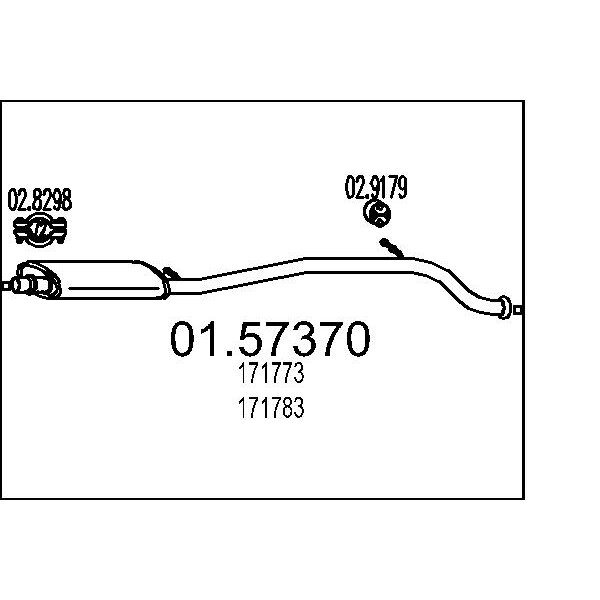 Marmitta centrale MTS 01.57370