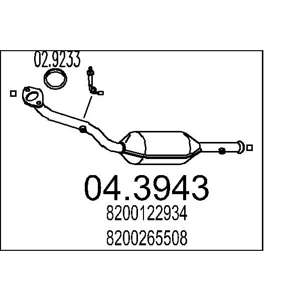 Catalizzatore MTS 04.3943