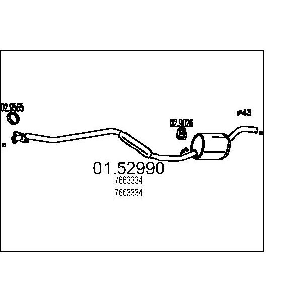 Marmitta centrale MTS 01.52990