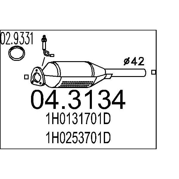 Catalizzatore MTS 04.3134