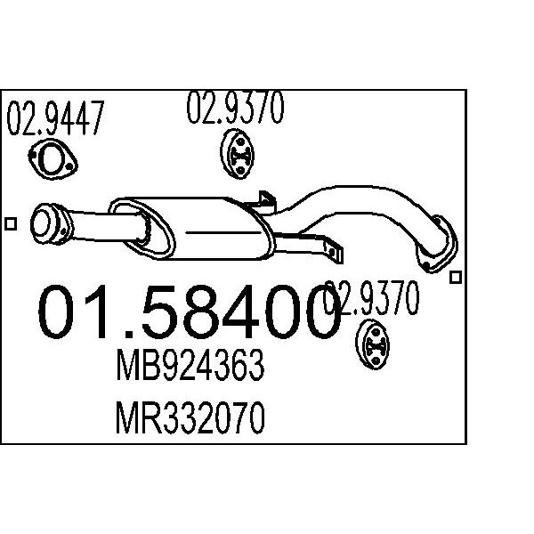 Marmitta centrale MTS 01.58400