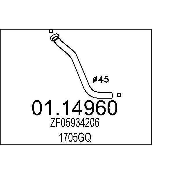 Collettore marmitta MTS 01.14960