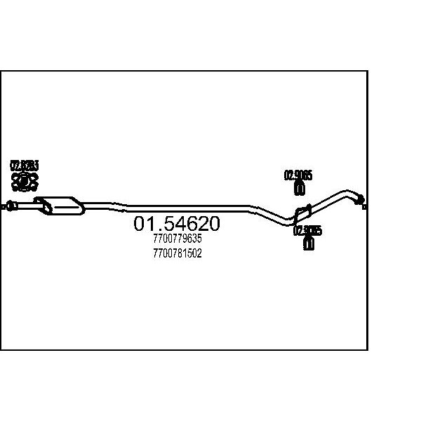 Marmitta centrale MTS 01.54620