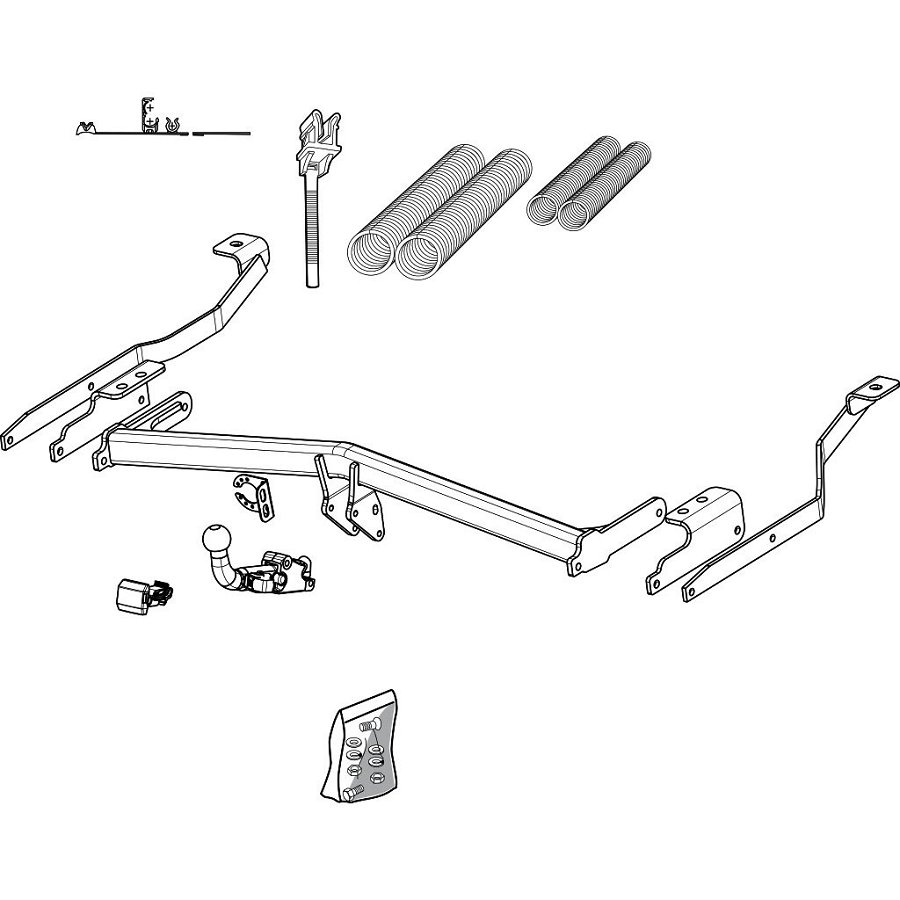 Gancio traino estraibile BRINK 573000