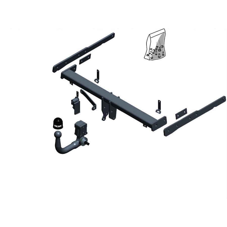 Gancio traino estraibile BRINK 609000